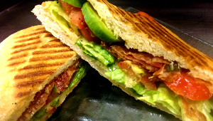 Avocado Bacon Panini Coffee Shop